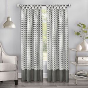 Mississippi Cuff Tab Top Window Curtain Panel - 52x84 - Grey